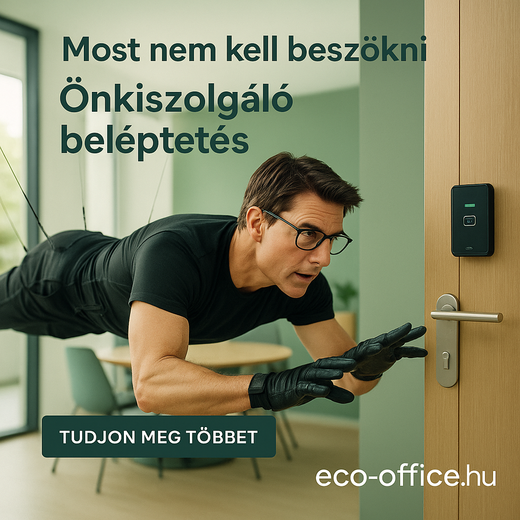 Az önkiszolgáló beléptetés növeli a diszkréciót és biztonságot privát tárgyalókban. Ismerje meg az Eco-Office megoldásait!
