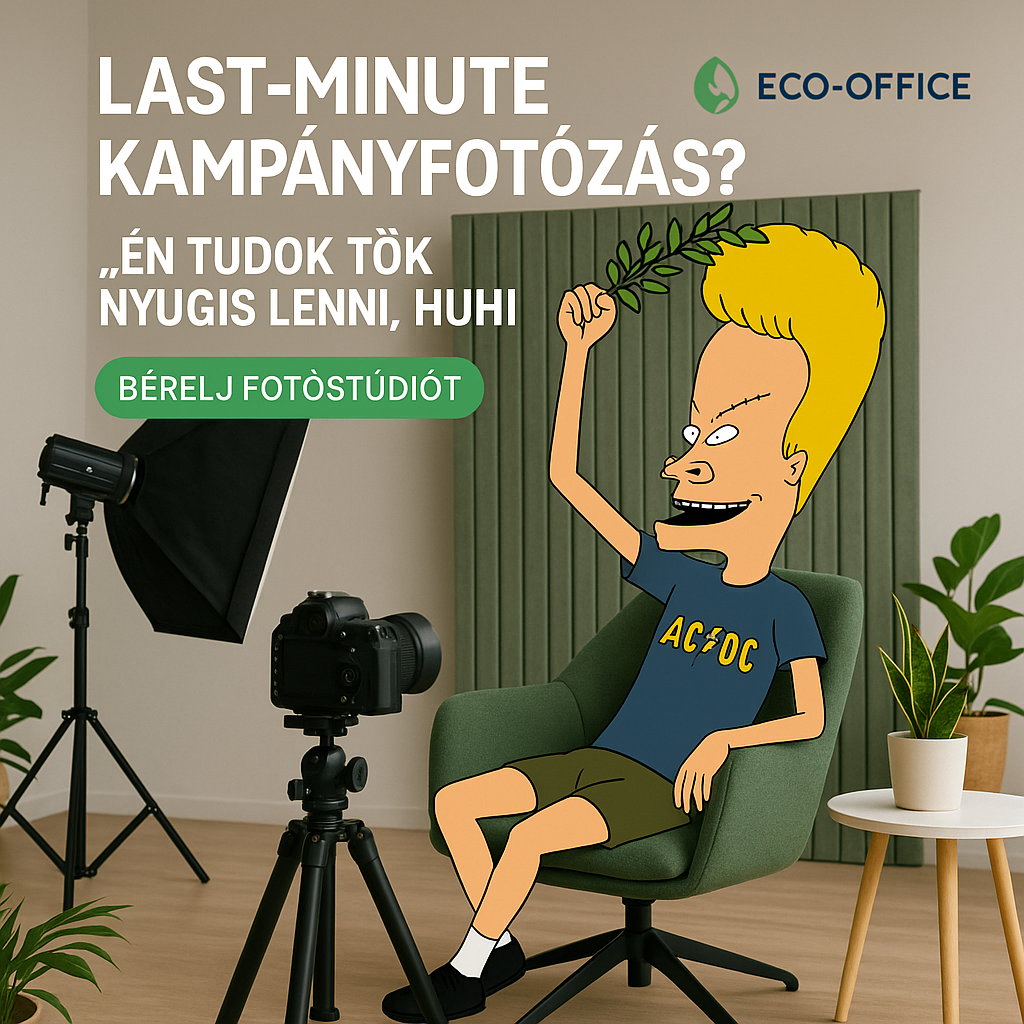 Last-minute kampányfotózás? Bérelj fotóstúdiót az Eco-Office-nál!